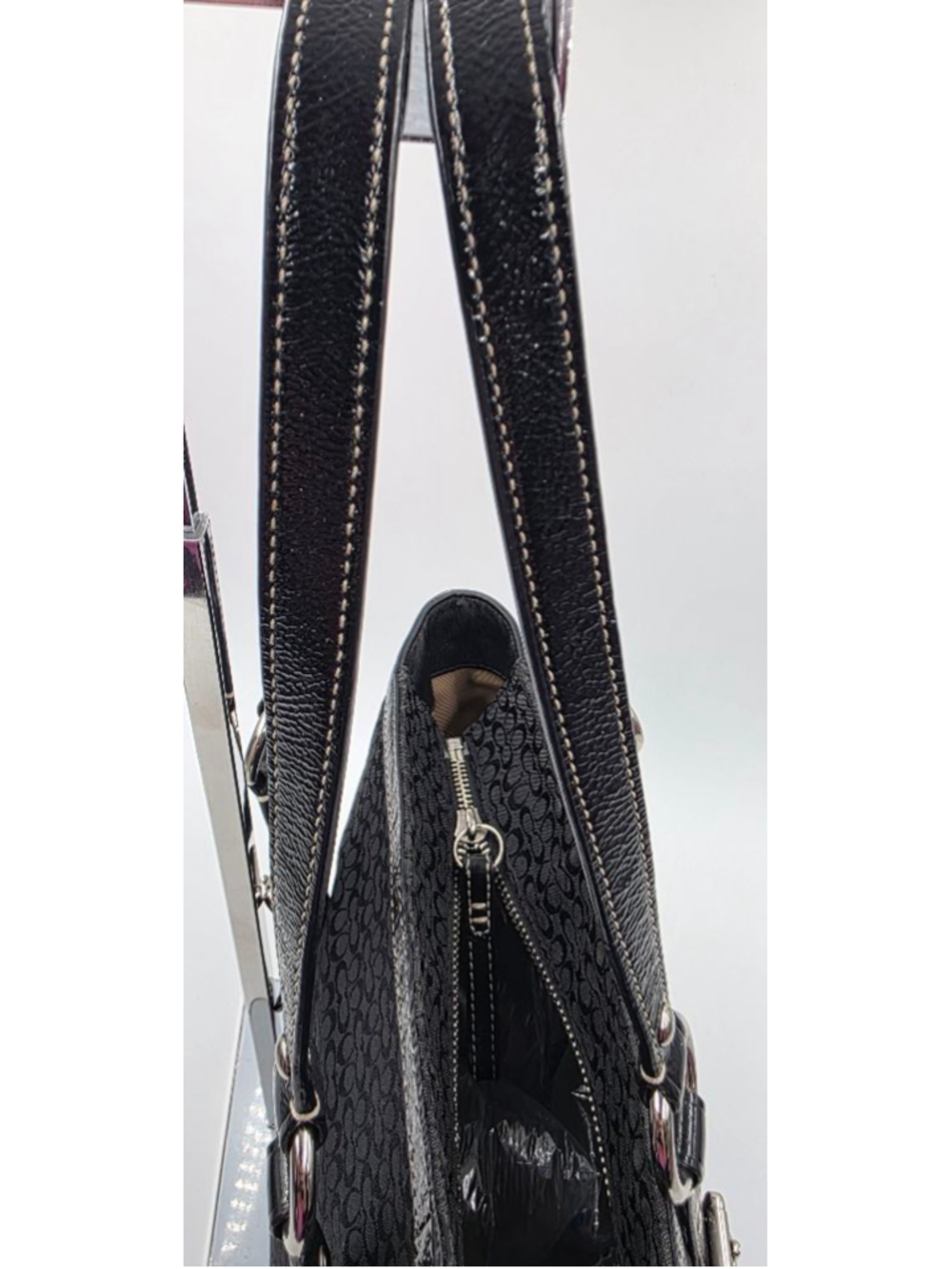 EUC Women's Coach Black Gallery Tote - Picture 8 of 16